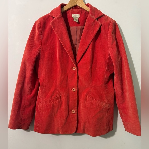 L.L. Bean Jackets & Blazers - L.L. Bean Red/Orange Corduroy Blazer